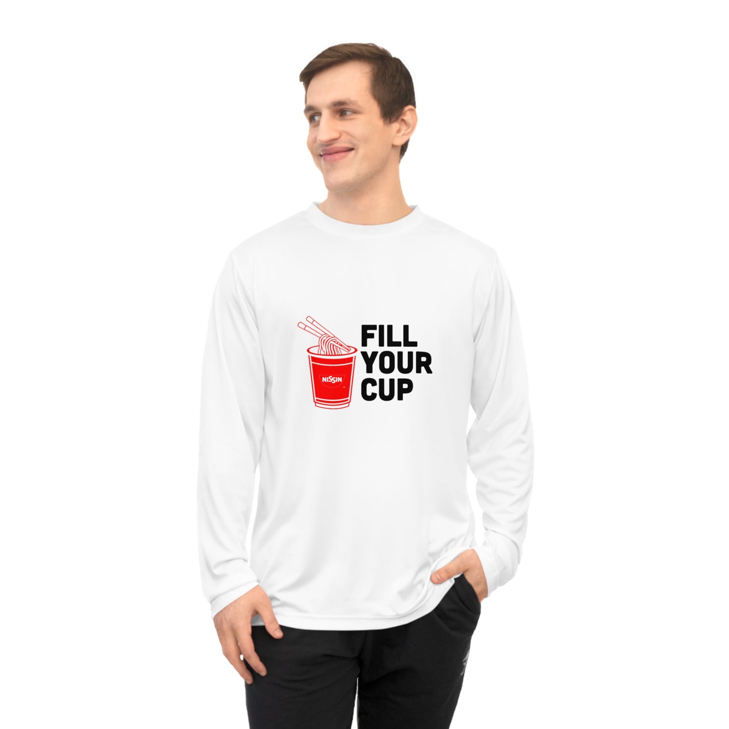 Unisex Performance Long Sleeve Shirt - Fill Your Cup