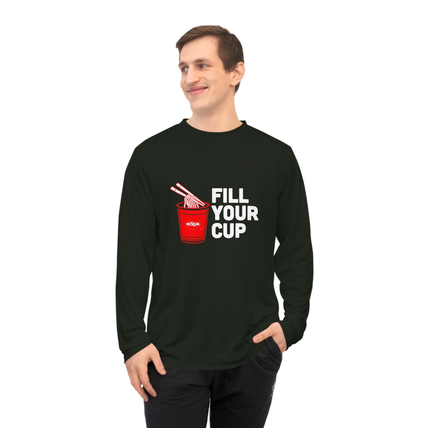 Unisex Performance Long Sleeve Shirt - Fill Your Cup
