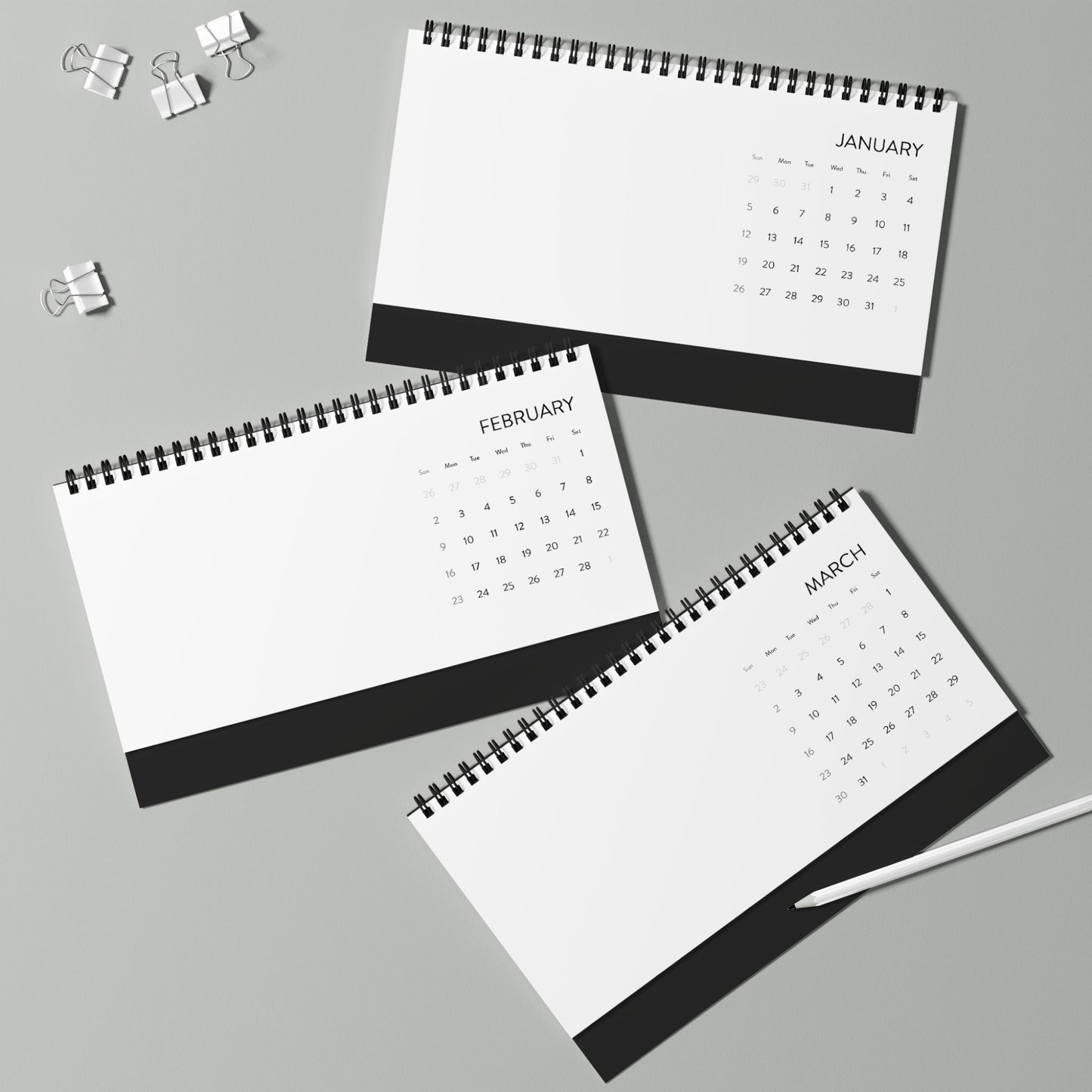 Desktop Calendar (2025 grid) - Serving More