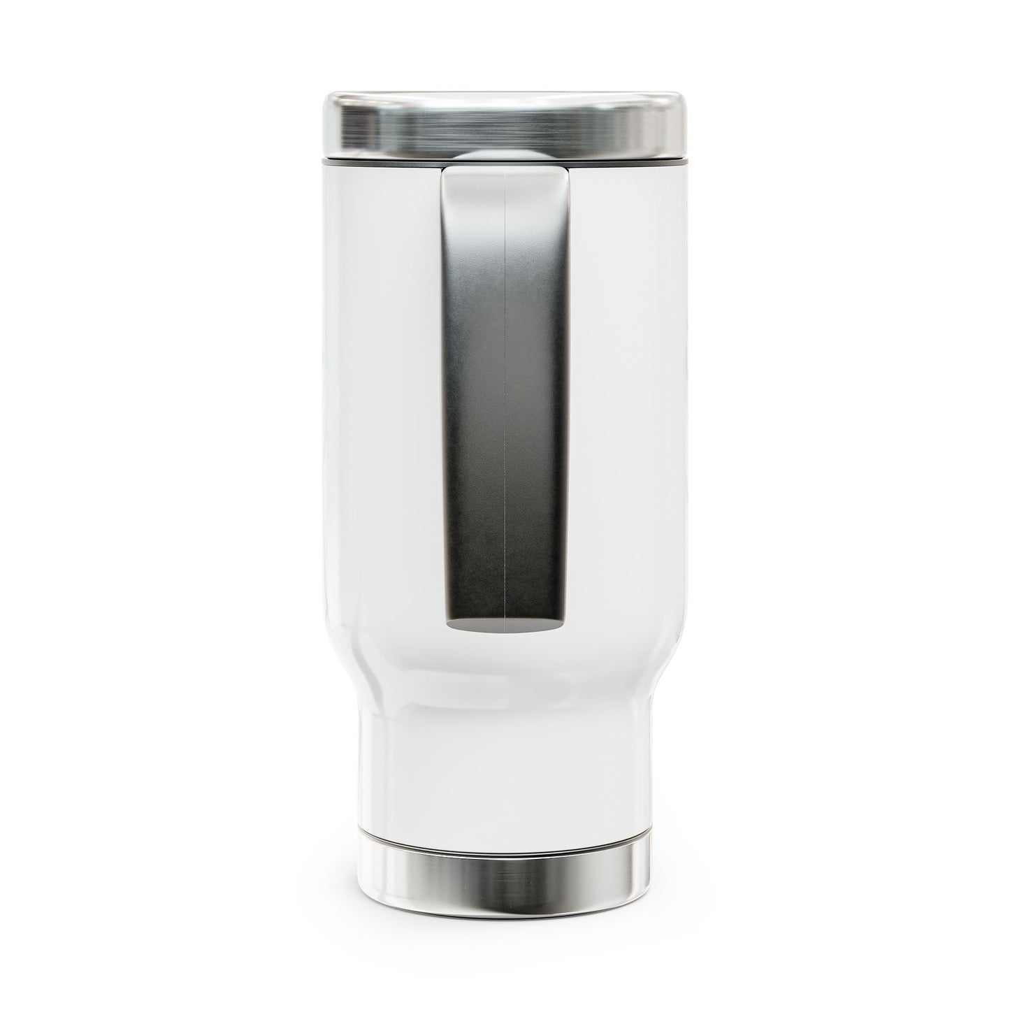 Stainless Steel Travel Mug with Handle, 14oz - Fill Your Cup